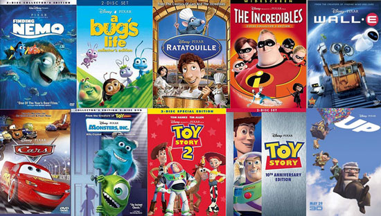 pixar movies list. Pixar – The First 10
